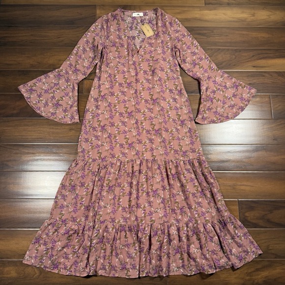 NATURAL LIFE Dresses & Skirts - Natural Life Women's‎ Size Small Floral Bell Sleeve Dance With Me Maxi Dress